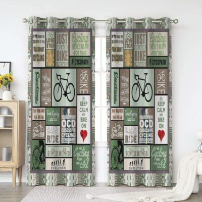 Bicycle Window Premium Curtains Home Decor Gifts FHC1268