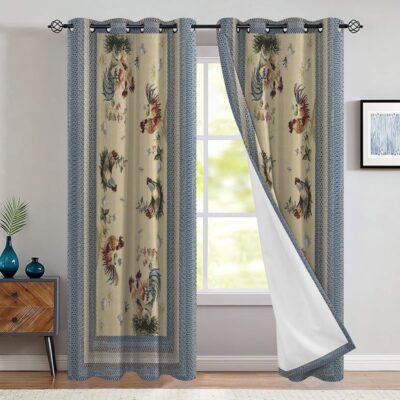 Chicken Window Premium Curtains Home Decor Gifts FHC1089