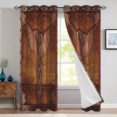 Dragon Window Premium Curtains Home Decor Gifts FHC1507