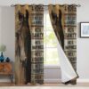 Horse Window Premium Curtains Home Decor Gifts FHC1491