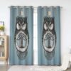Owl Window Premium Curtains Home Decor Gifts FHC1140