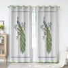 Peacock Window Premium Curtains Home Decor Gifts FHC1236