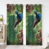 Peacock Window Premium Curtains Home Decor Gifts FHC1356