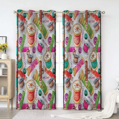 Sewing Window Premium Curtains Home Decor Gifts FHC1173