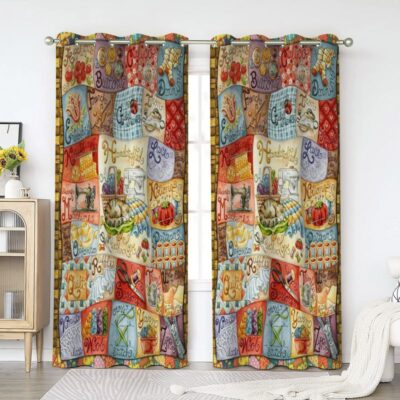 Sewing Window Premium Curtains Home Decor Gifts FHC1348