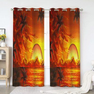 Sunset Window Premium Curtains Home Decor Gifts FHC1544