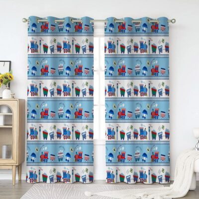Train Window Premium Curtains Home Decor Gifts FHC1227